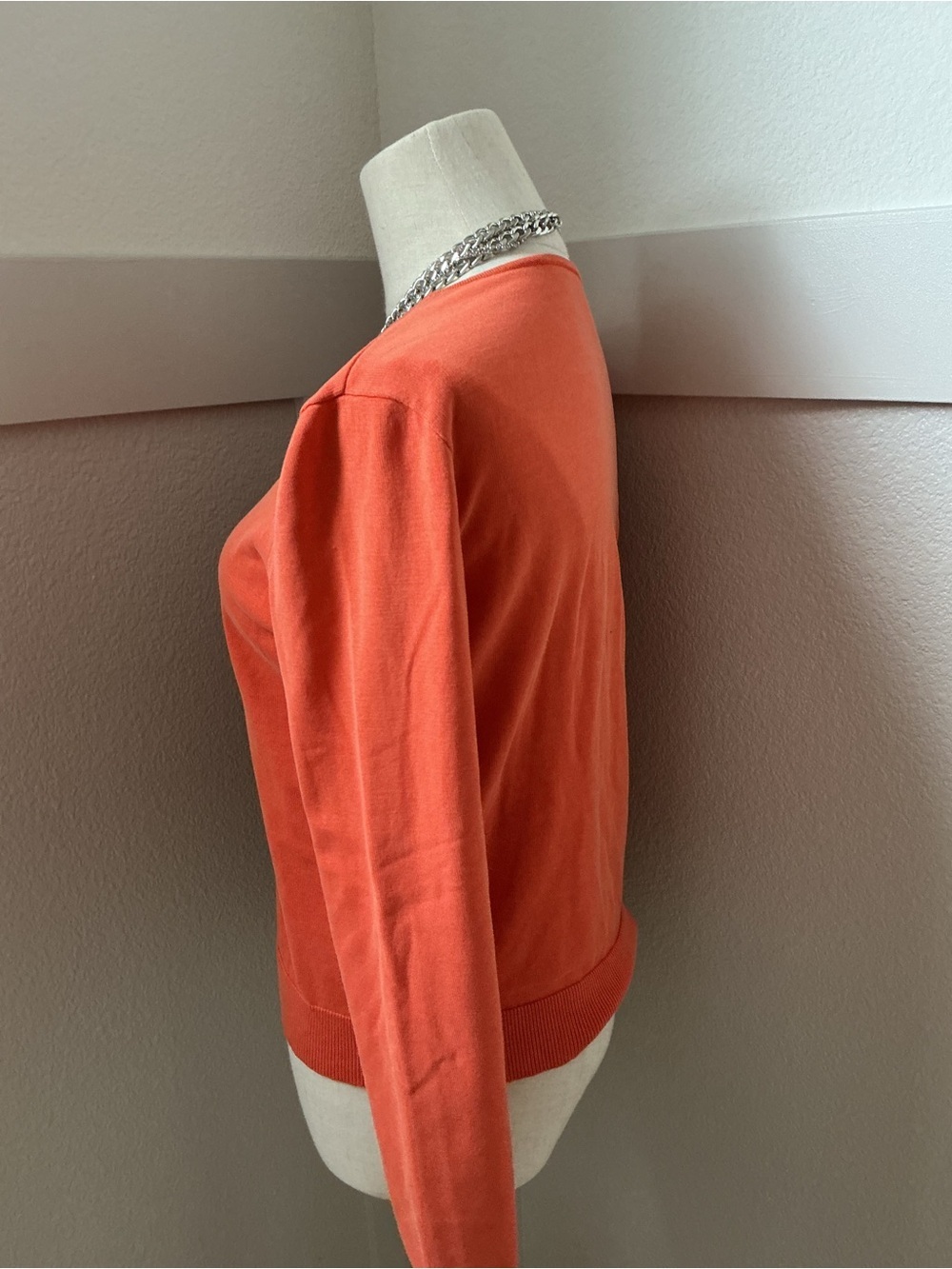 Polo by Ralph Lauren Coral Button-Front Crewneck Cardigan - Picture 4 of 8